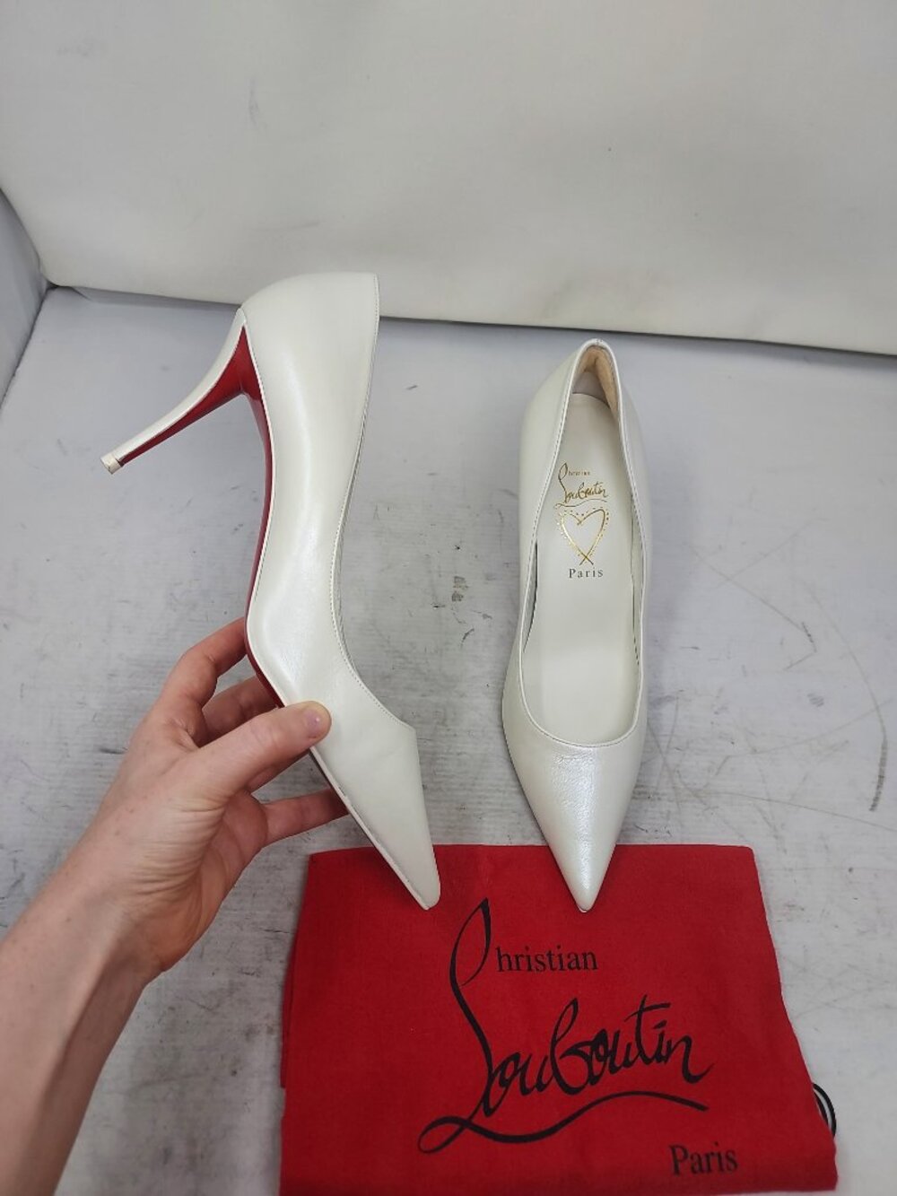 Christian Louboutin Miss Z Nappa Leather Bridal Wedding Pump